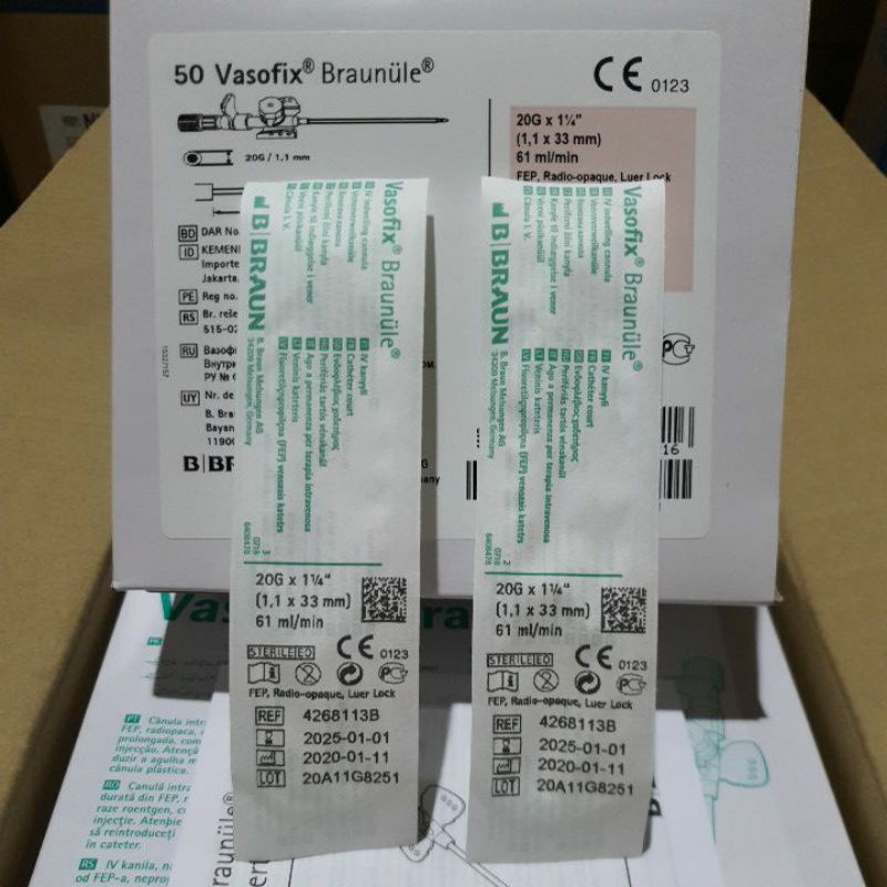 Vasofix 20 G BBraun / Vasofix B Braun 20G / IV Canula BBraun