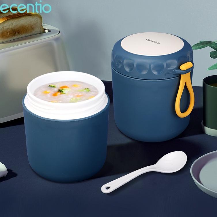 U1L9 FOODI Kotak Makan set 4 pcs /tempat makan anak 3 Sekat Grid 850ml/lunch box set /400ml Termos m