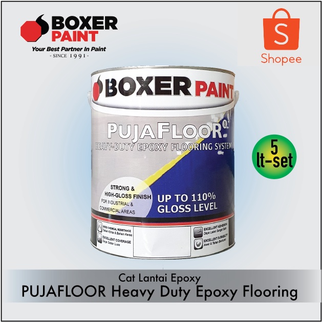 Jual Cat Lantai Beton Epoxy Pujafloor Top Coat Heavy Duty Epoxy