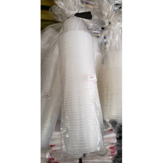 cup puding / gelas puding / tempar agar - agar / gelas kecil / gelas plastik PLUS TUTUP