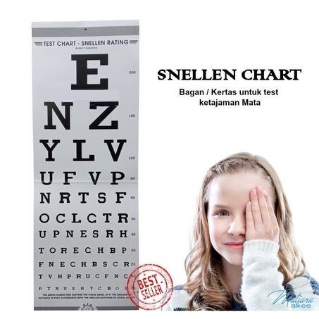 Snellen Chart - Bagan Test Ketajaman Mata - Kertas Test Mata