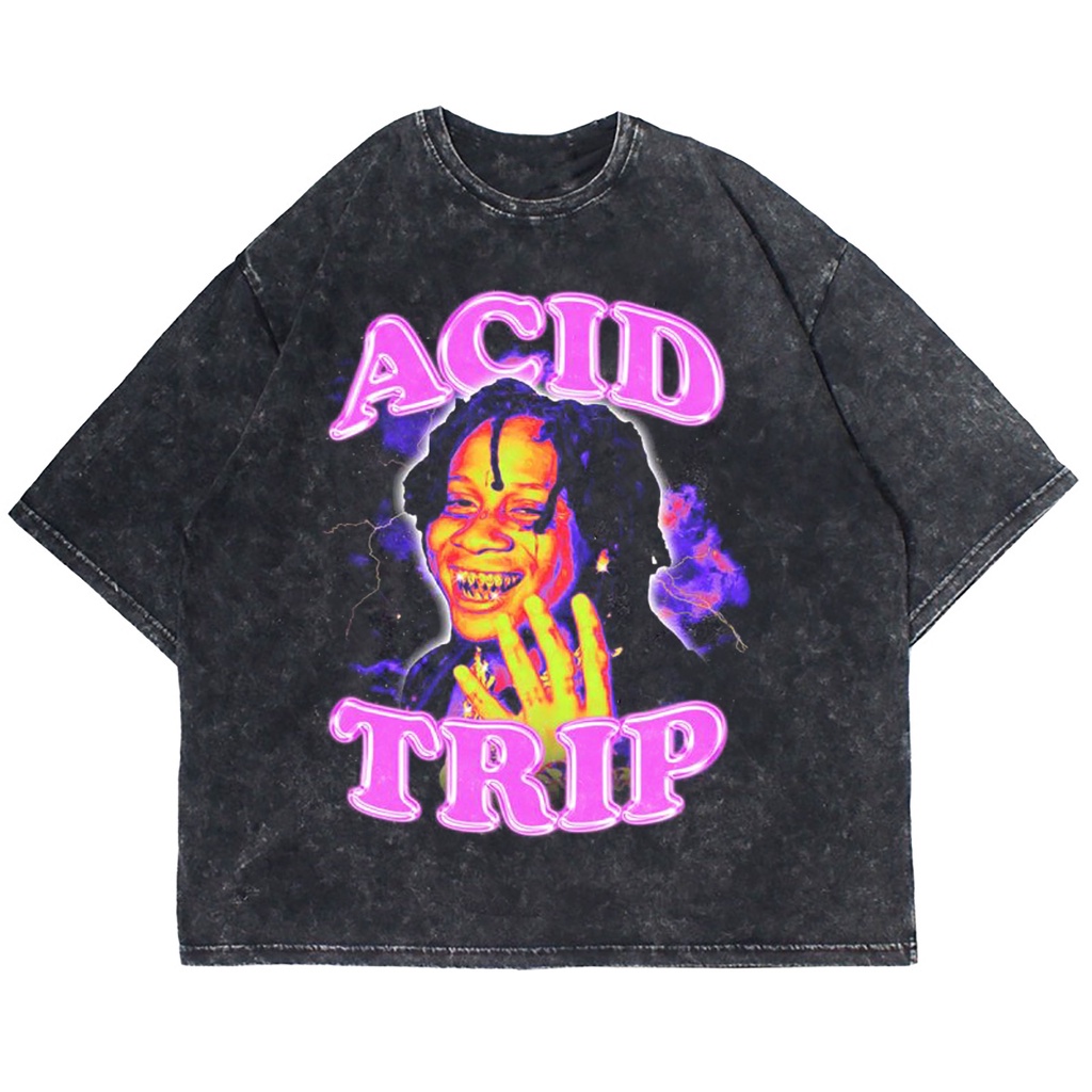 KAOS OVERSIZE TRIPPIE REDD WASHING VINTAGE RAP TEE ( WASHING T-SHIRT )