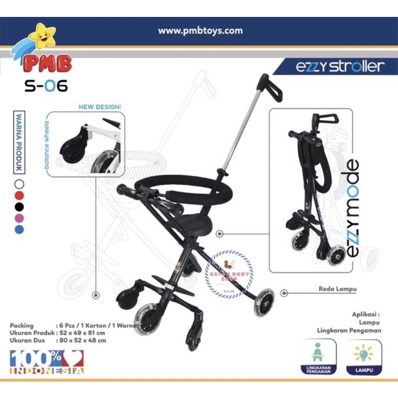 Magic Stroller Microtrike bayi Kursi dorong bayi Micro Trike 1-3 thn PMB EZZY S05 S06