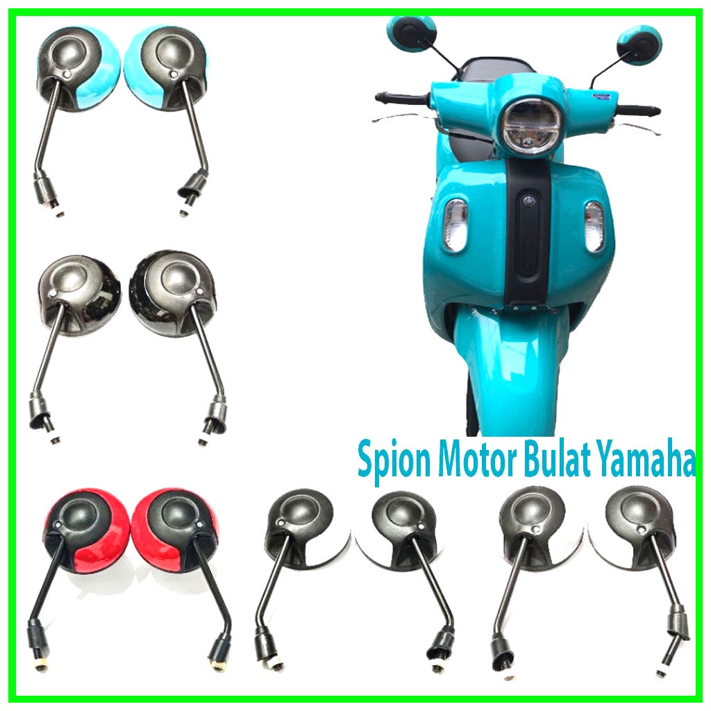 Spion Motor Bulat Yamaha Fazzio Fino - Kaca Spion Motor Yamaha Model Bulat