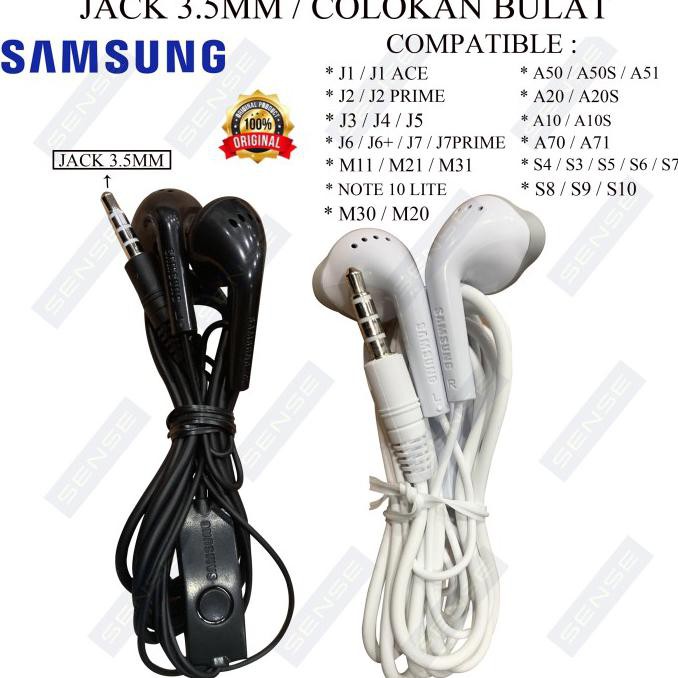 HANDSFREE EARPHONE SAMSUNG A50 / SAMSUNG A50S / SAMSUNG A51 ORIGINAL - Putih