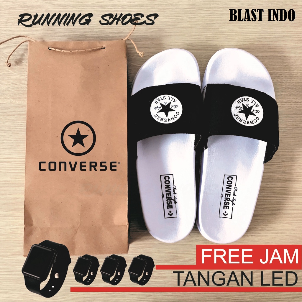 Sendal Pria Converse03 PREMIUM Sendal Pria Slop/Sandal Pria/Sendal Jepit/Sendal Flip Flop/Sendal Sli