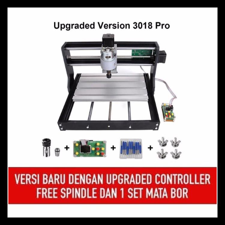 Komplit Cnc Router 3018 Pro Mesin Pcb Milling Laser 300*180*45 Mm With Spindle Special