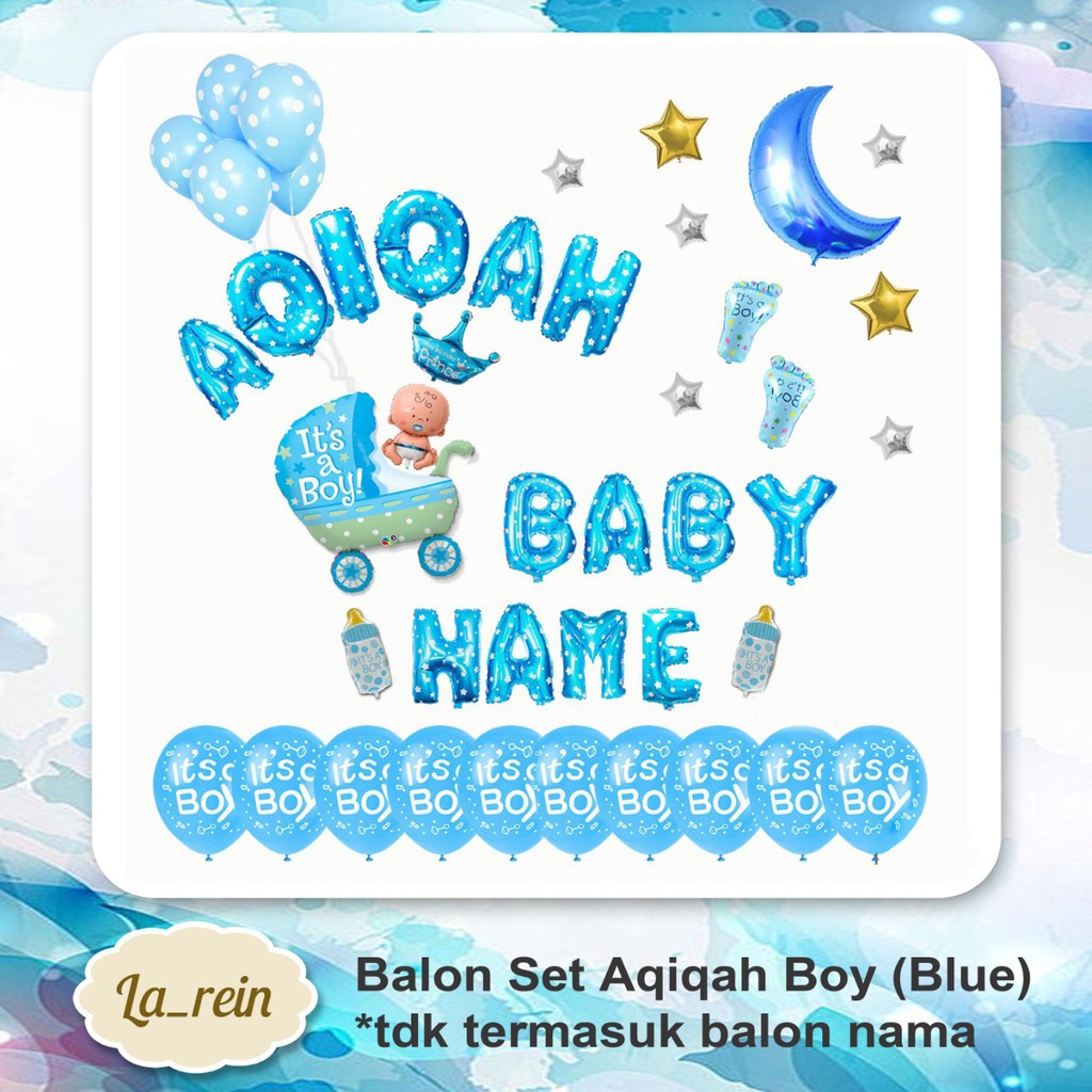 Paket Dekorasi Balon AQIQAH BABY BOY/GIRLS/Pesta/Baby/Balon Foil