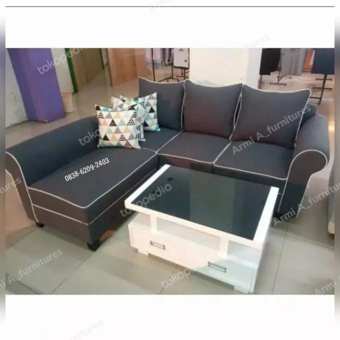 

SOFA L MINIMALIS + MEJA UK.210X170CM / NERIMA TUKAR TAMBAH SOFA LAMA FVF152CX2