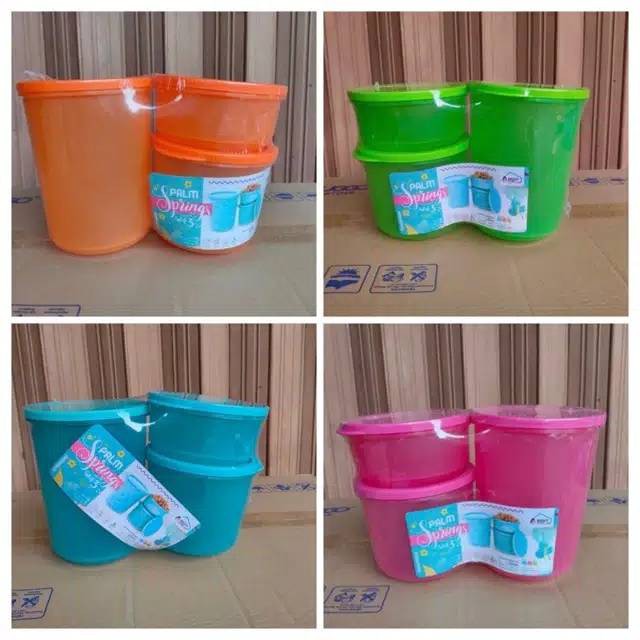 TOPLES BIGGY PALM SPRINGS SET ISI 3Pcs / Toples Kue Lebaran / Permen / Kacang / Coklat / Sealware