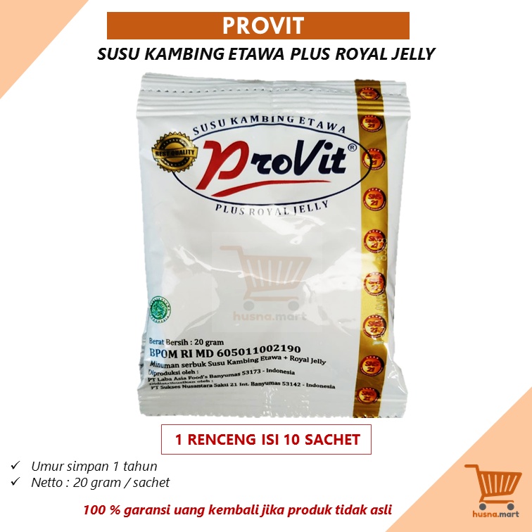 Susu Kambing Etawa Provit Plus Royal Jelly Original - isi 10 Sachet