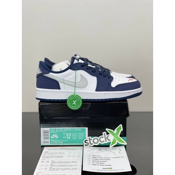 Sepatu Nike Air Jordan 1 Low SB Navy White BNIB