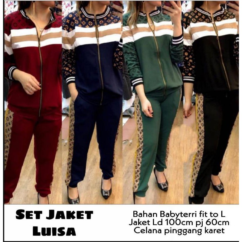 ms set jaket Luisa stelan training wanita