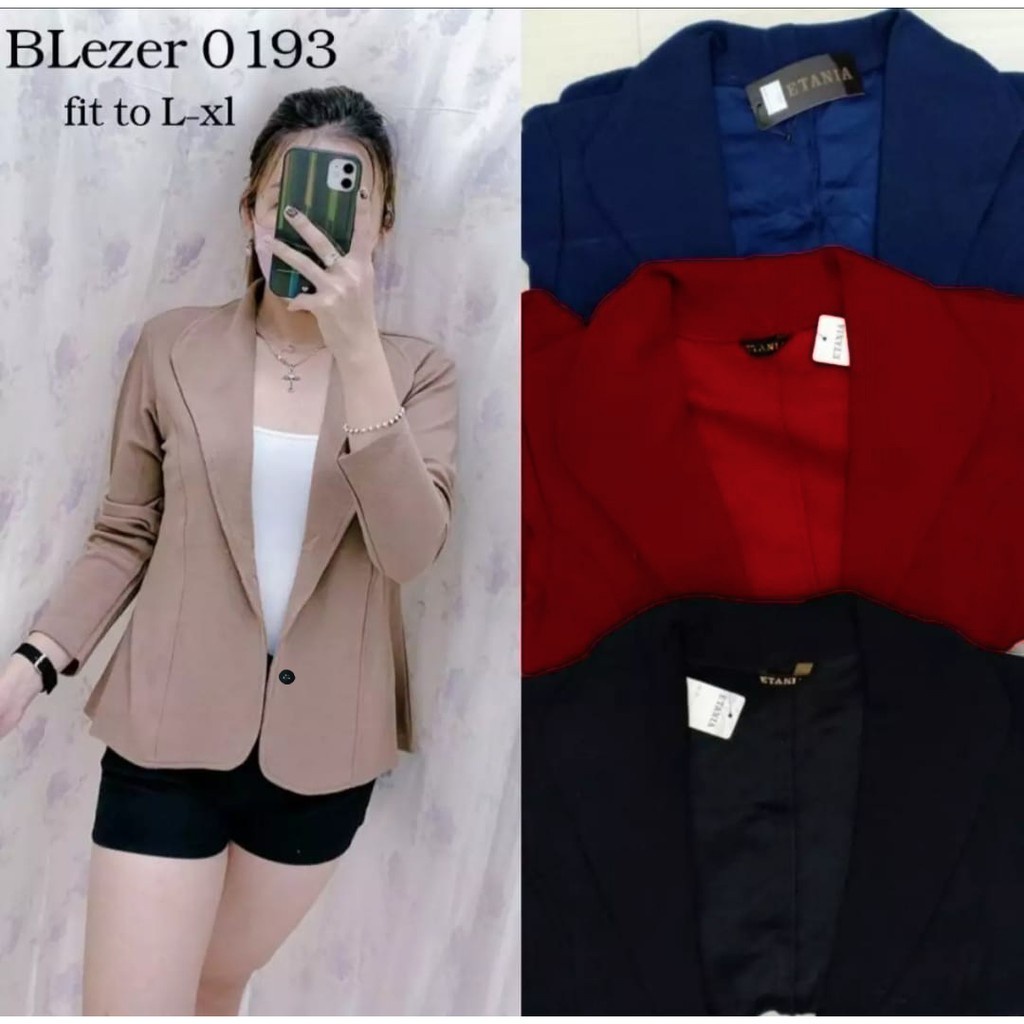 Tq88indonesia Baju Blazer Areta / Outer Wanita Tebaru / Pakaian Formal /  Busana Kerja Cewek / Jas / Ootd Kekinian