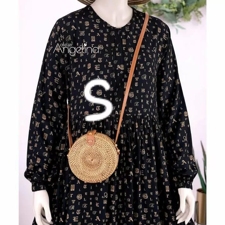 Sarah Dress A Letters Black S by Atelier Angelina