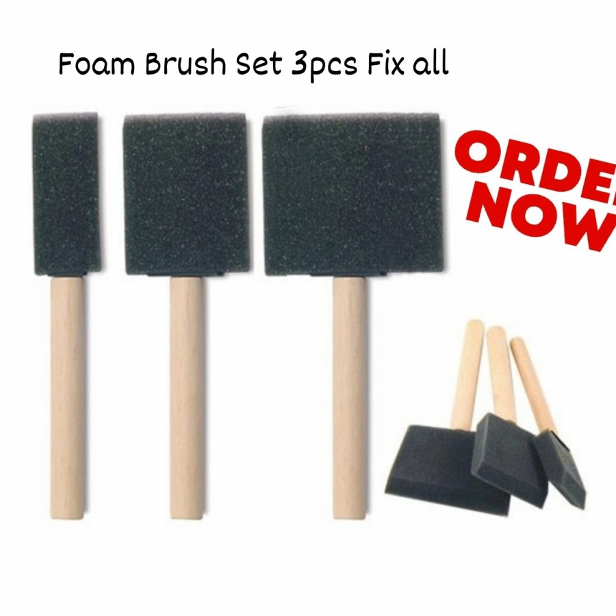 

Foam Brush Set 3Pcs Kuas Busa Fix All