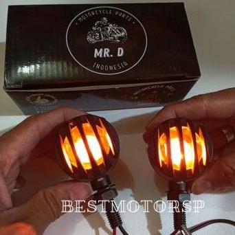 LAMPU SEN RETRO BULAT HARLEY CAFERACER JAPSTYLE CUB JEEP GRILL UNIVERSAL