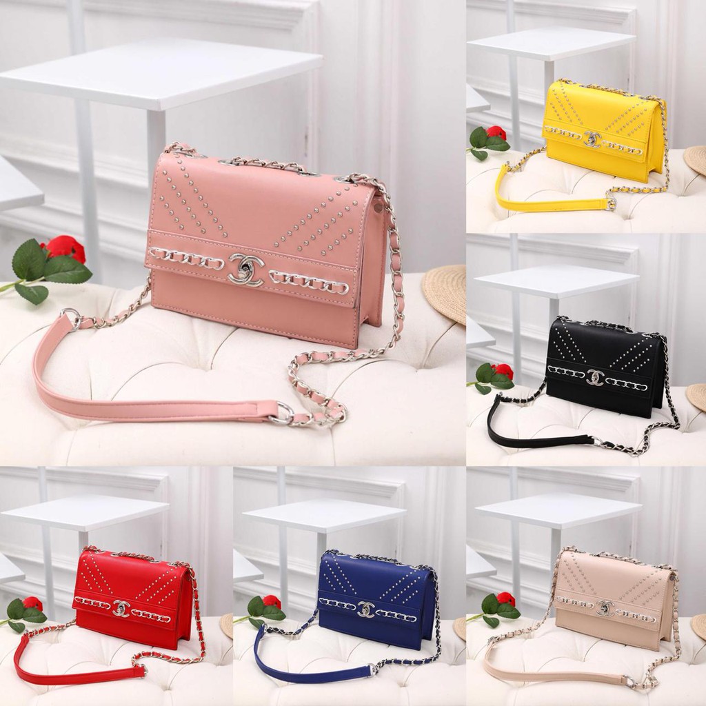 TAS Chanel Sling Bag Stud 9181 VIC PREMIUM TAS SELEMPANG TAS WANITA