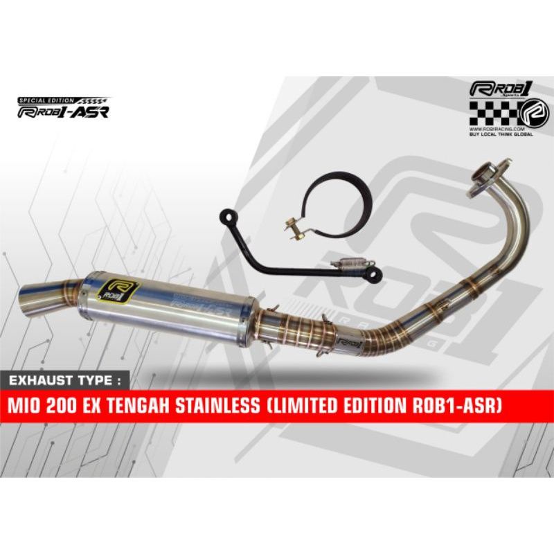 KNALPOT MATIC MIO 200CC ASR RACING BANDUNG ROB1