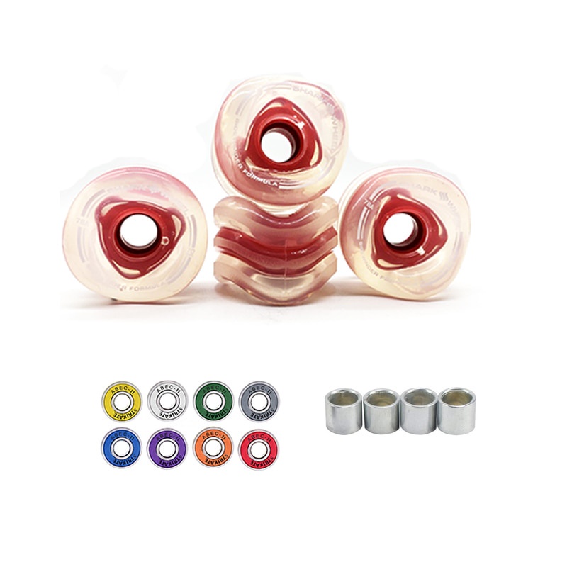 Pro SHR78A 4pcs Roda Skateboard 60mm Dengan bearing Kecepatan