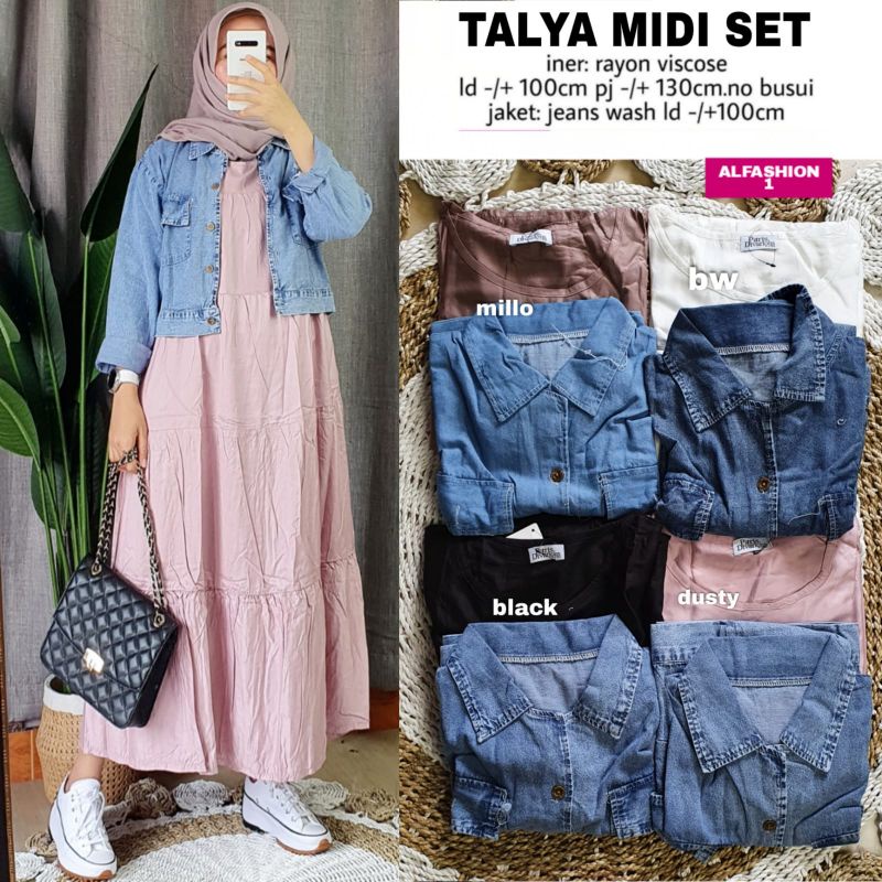 Talia Midi set ori by Alfashion setelan wanita terbaru