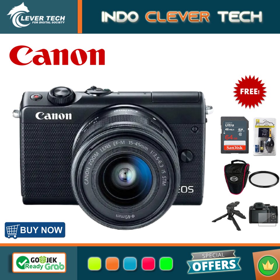 Canon EOS M100 Kit 15-45mm - Kamera Mirrorless Canon