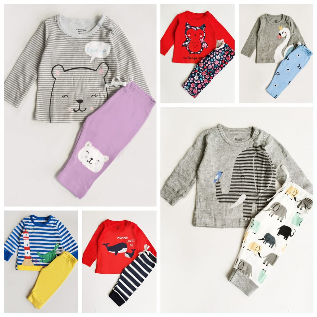 ♥BabyYank♥ [RAMADHAN SALE] SETELAN ANAK 0-2 TAHUN PIYAMA ANAK BAJU ANAK BAJU PANJANG DAN CELANA PANJANG