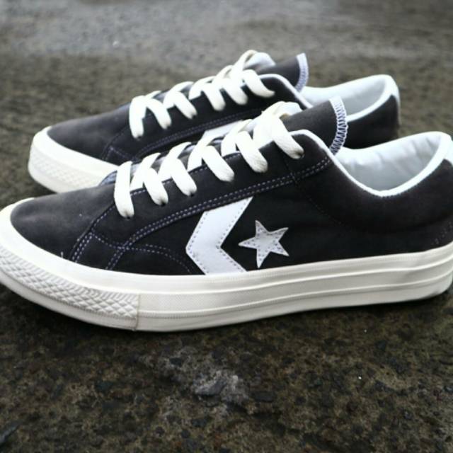 Sepatu CONVERSE ONE STAR PLAYER CONS SUEDE GREY WHITE Kualitas PREMIUM BNIB