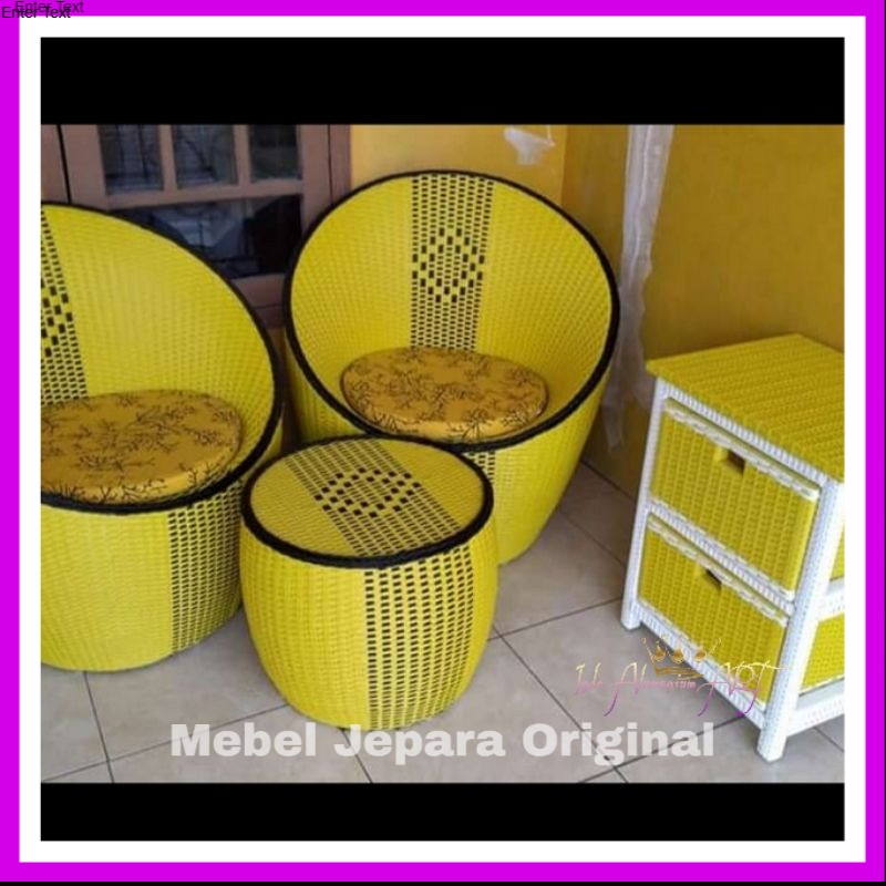 Kursi Rotan & Nakas Kecil Untuk Hal Rumah Bahan Rotan Sintetis Modern