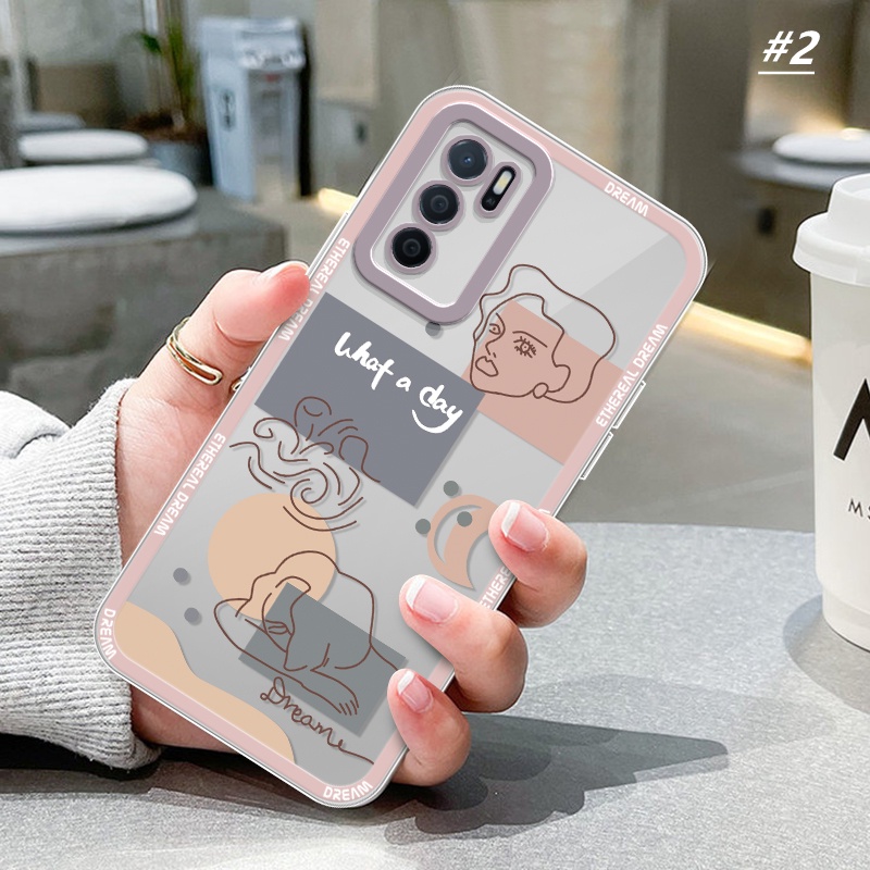 Soft Case Silikon Desain Abstrak Untuk OPPO A16 A15 A55 A95 A16K A16e A74 A54 A12 A7 A3S A5S A52 A92 A53 A94 A96 A31 F9 A1K A37 Reno 7z 6f