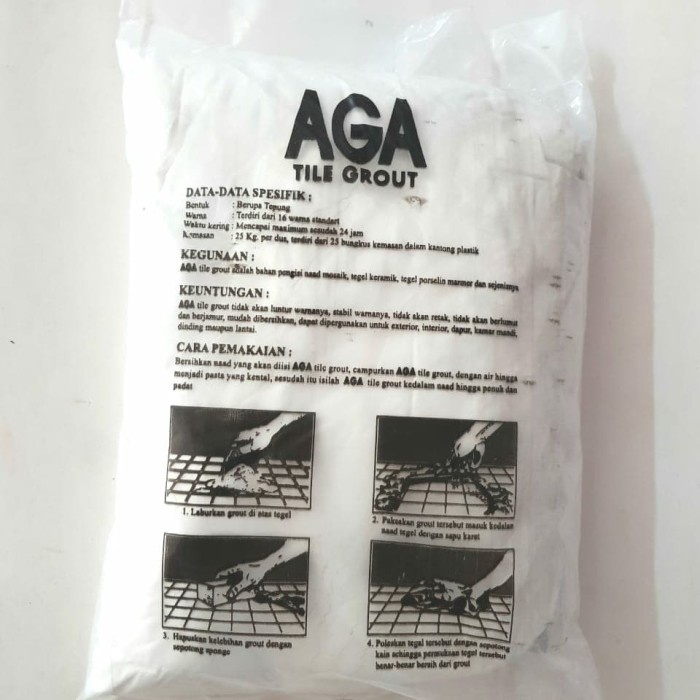 Vf20V2F Semen Nat Keramik Warna Putih / Oker Lantai / Tile Grout Aga 1 Kg Fd2C01