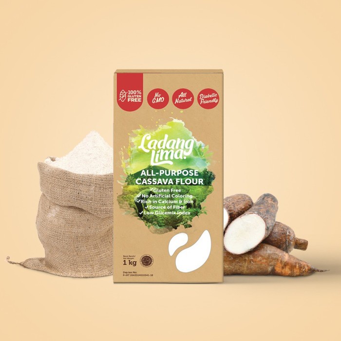 PROMO [COD] Ladang Lima Tepung Singkong / Tepung Mocaf - TPGSINGKONG 1KG