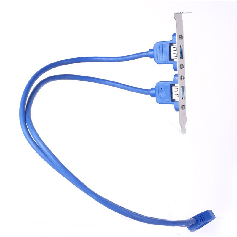 Btsg 20pin Ke Dual USB3.0 Baffle Extension Cable Kabel Ekspanding Panel Belakang USB 3.0