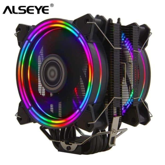 ALSEYE FAN PROCESSOR H120D - 6 HEAT PIPES DUAL FAN RGB CPU COOLER