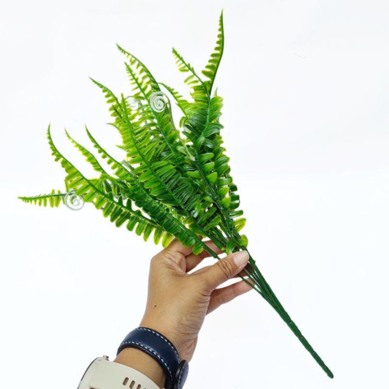 Daun Plastik Pakis Kelabang  AL26 Nephrolepis Fern Tanaman Semak Paku Hiasan Seserahan Hampers Buket