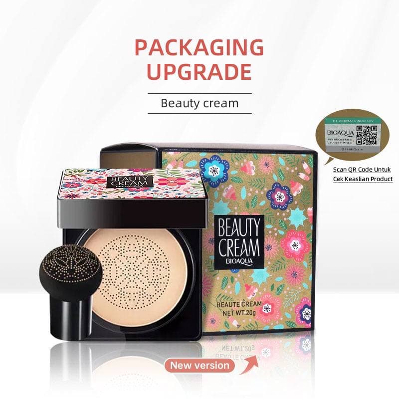 BIOAQUA BB Cushion Beauty Cream Whitening Waterproof Bedak Cushion 20g Makeup tahan hingga 12 jam Menutupi Pori-poriwajah perawatan &amp; kecantikan