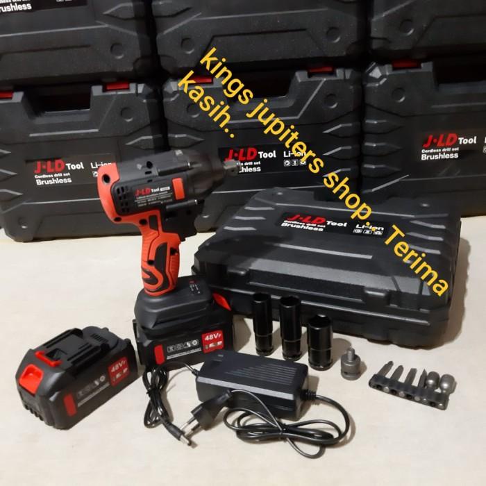 2 Batre Impact Wrench Jld 48Volt Impect Impek Wrench Buka Baut 48Volt