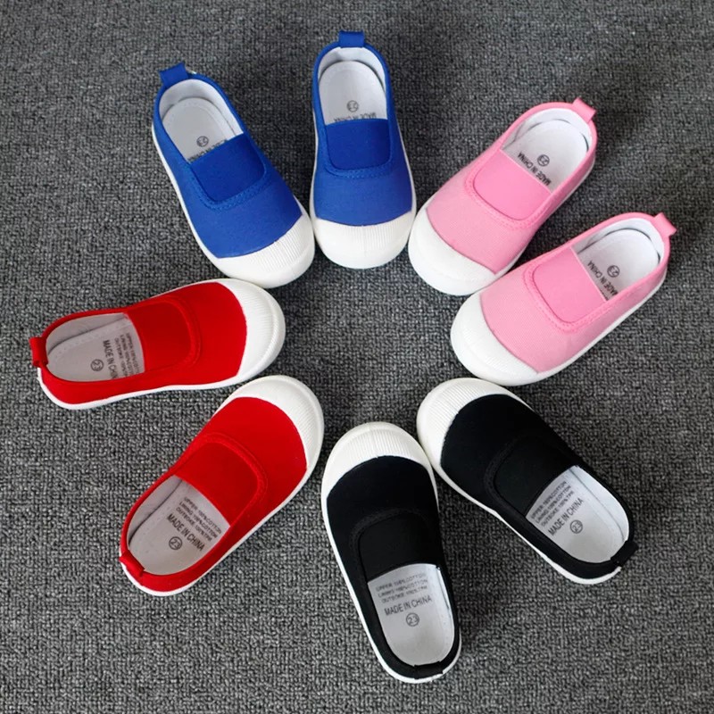 DINDA - Sepatu anak-anak unisex slip on karet warna biru merah pink dan hitam ukuran 26-35