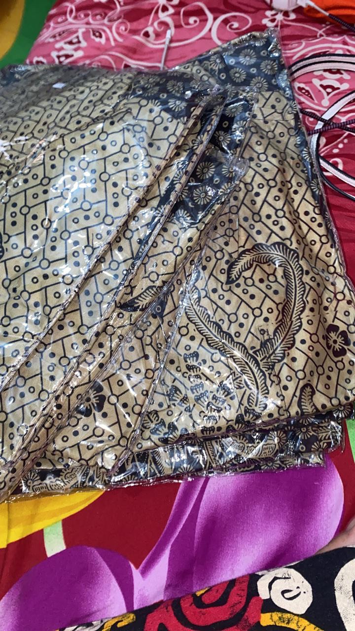 Bswart Batik Hrb026 Kenongo Hem Pendek Padi Pekalongan M L Xl Batik Pria Murah Modern Grosir Batik