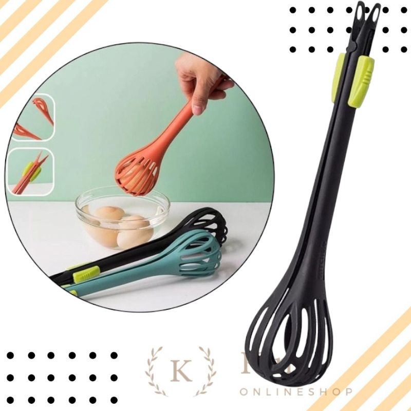 [W3] Whisk Pengocok &amp; Penjepit 2in1