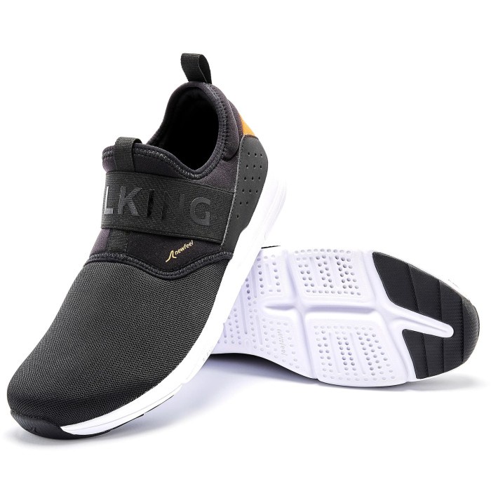 Newfeel Sepatu Walking PW160 Slip Hitam Dewasa Decathlon - 8500473 - 40