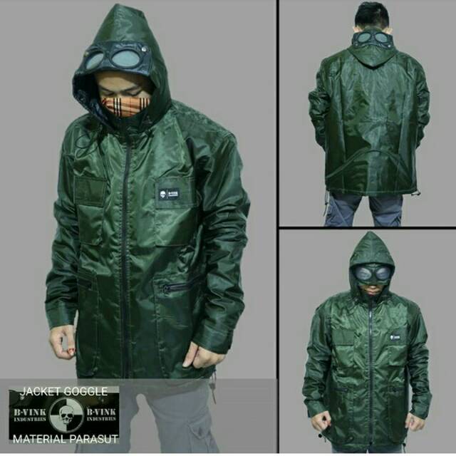 JAKET GOOGLE PARASUT WATERPROFF
