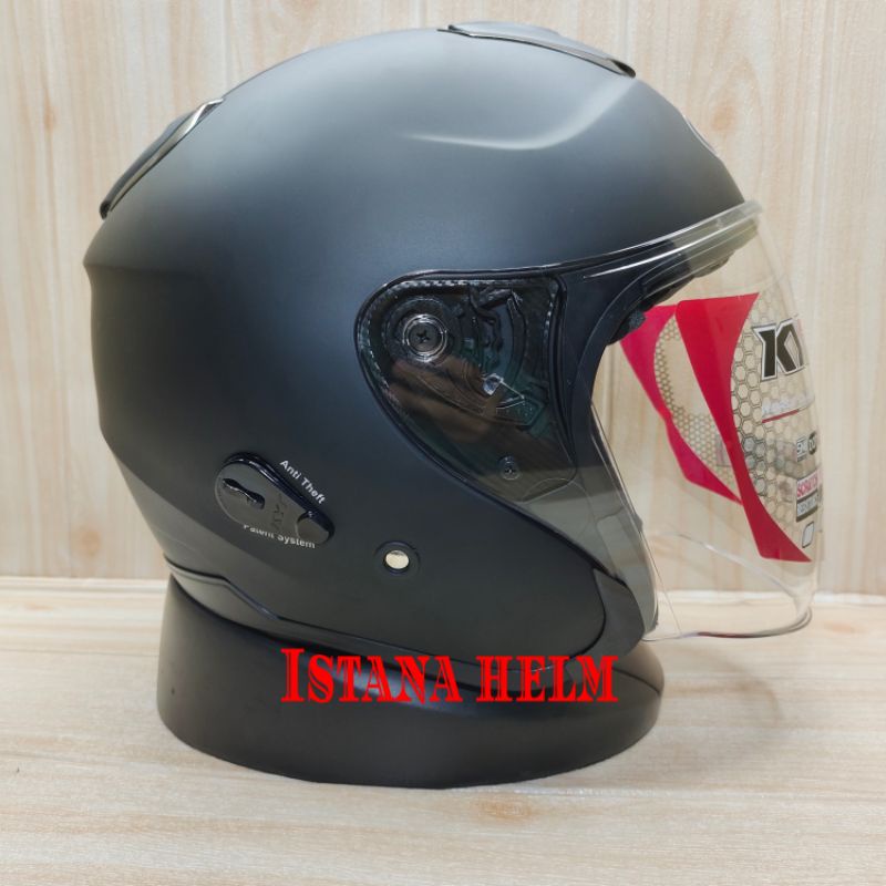 HELM KYT KYOTO R SOLID BLACK MATT ORIGINAL HELMET