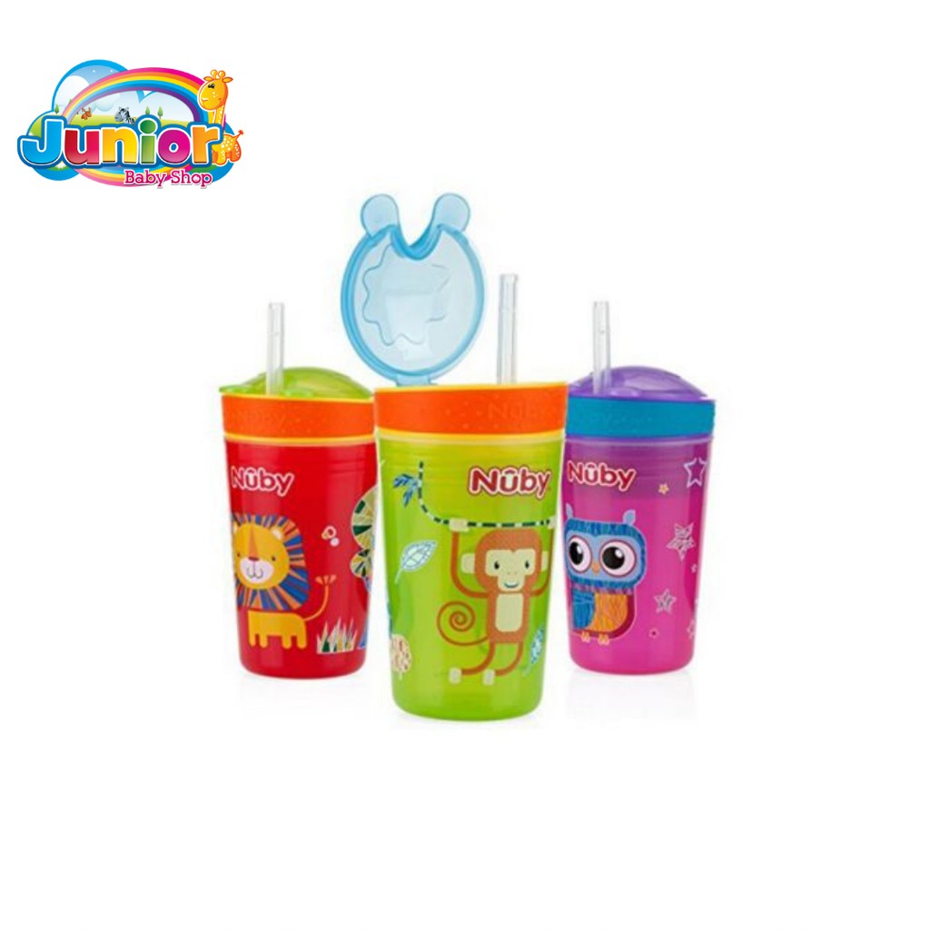 Nuby Snack N Sip Cup With Straw Cover