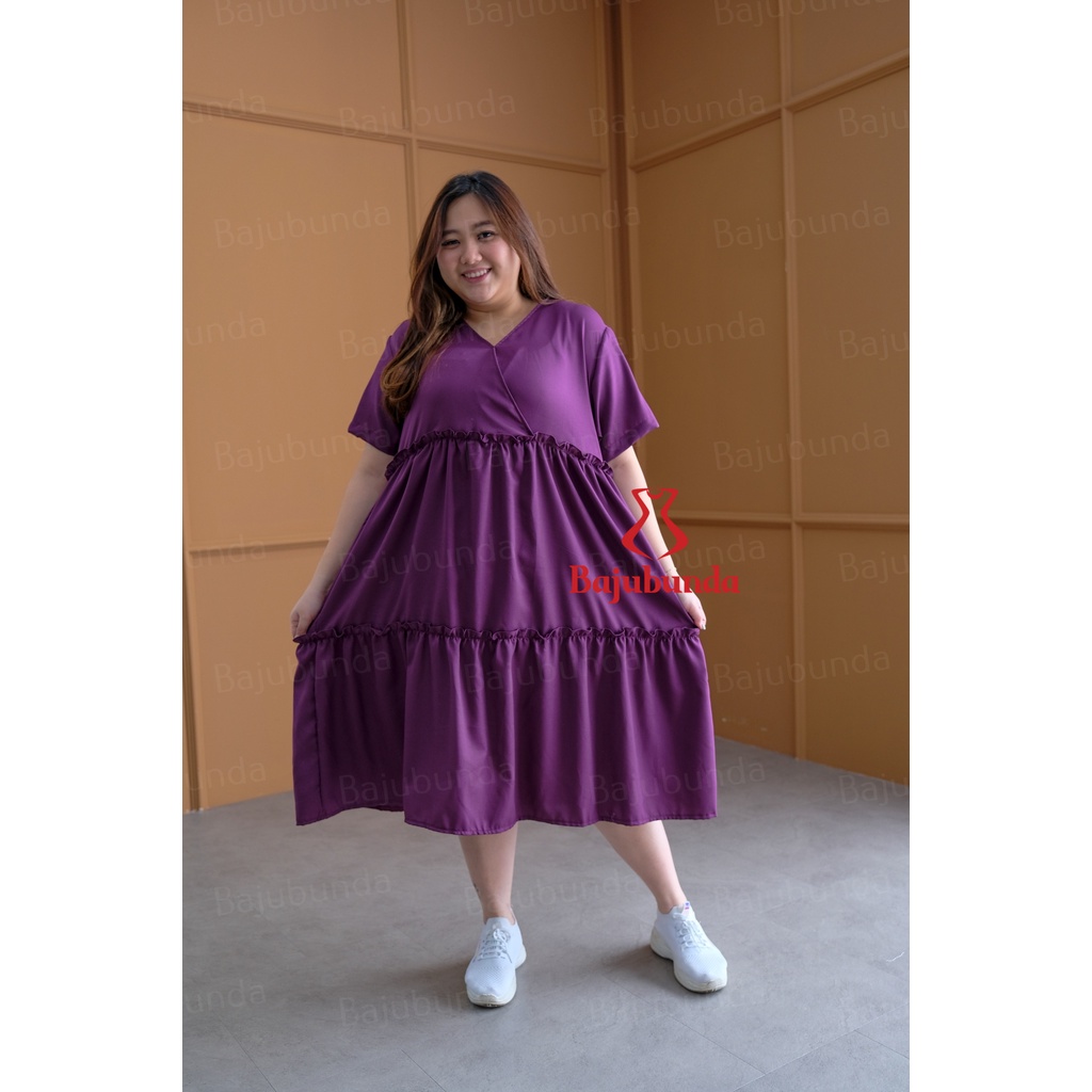 LD 120 DRESS JUMBO BAJU BIG SIZE BAJU WANITA KHLOE