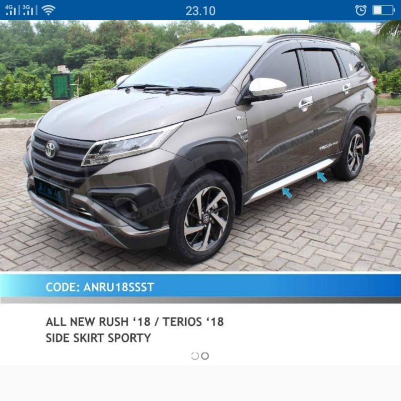 Side SKIRT list body kit all new Rush/Terios 2018