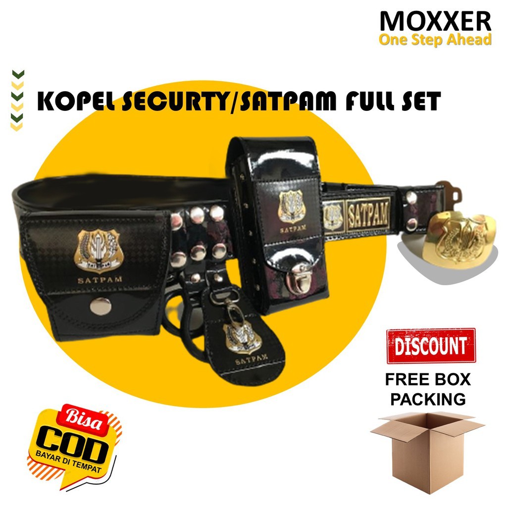 KOPEL SECURITY SATPAM FULLSET ATRIBUT LENGKAP DAN BANGKOL NON MOTIF