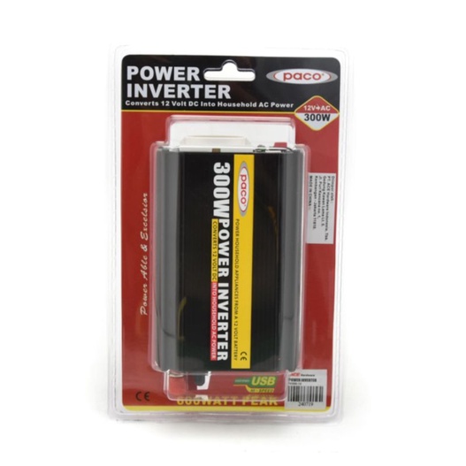 Power Inverter Mobil 300W 12 V PACO Arus Listrik