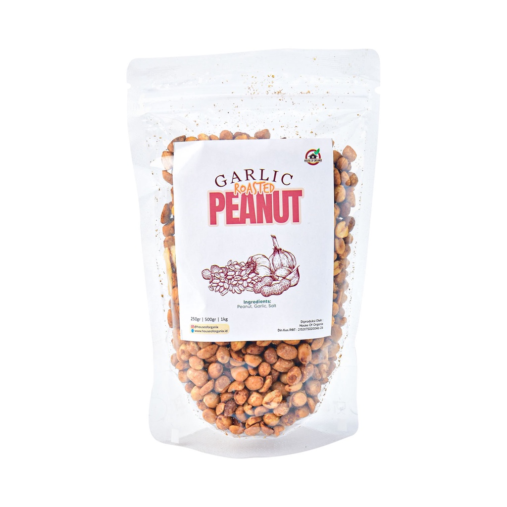 House Of Organix Garlic Roasted Peanut 250 Gr