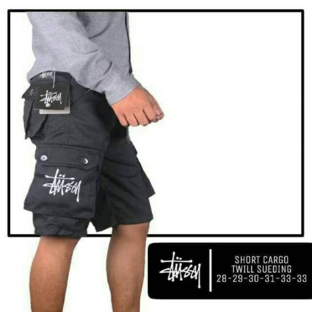 CELANA CARGO PENDEK THRASHER HITAM